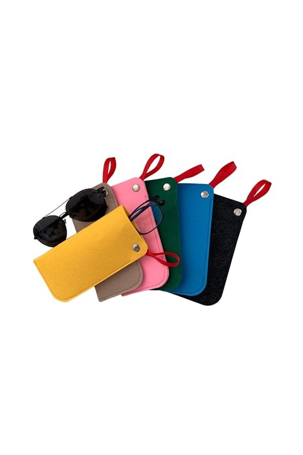 FZSECRIU 4 Pièces Etui Lunettes Souple, Boite a Lunette, Pochette Lunettes,Rangement Lunettes, Étuis à Lunettes Femme