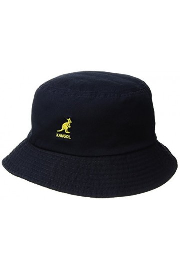 Kangol Washed Bucket Bob, Bleu Marine, Small Mixte