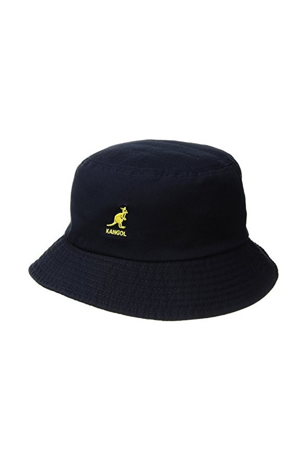 Kangol Washed Bucket Bob, Bleu Marine, Small Mixte
