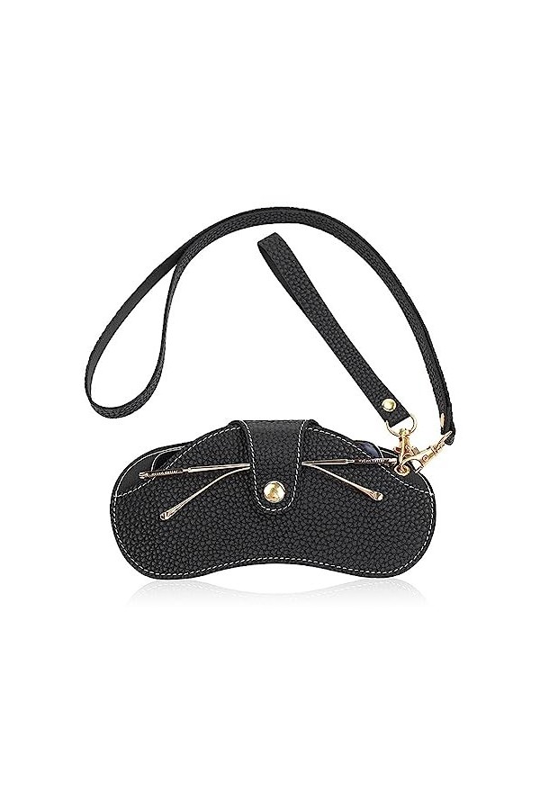 CCAIPU Etui à Lunettes pour Hommes et Femmes, Cuir PU Souple Étui à Lunettes de Soleil Portable de Lunettes de Soleil Organis