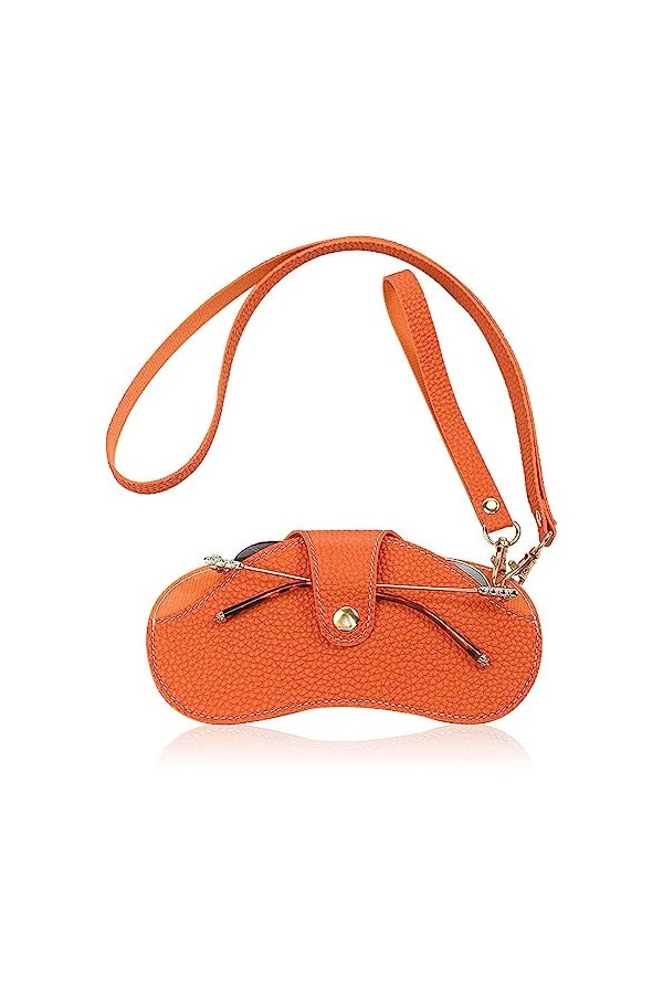 CCAIPU Etui à Lunettes pour Hommes et Femmes, Cuir PU Souple Étui à Lunettes de Soleil Portable de Lunettes de Soleil Organis