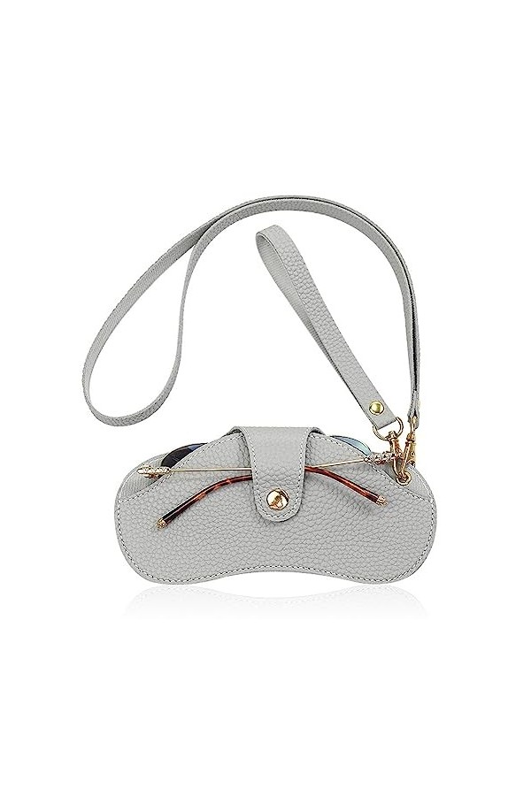 CCAIPU Etui à Lunettes pour Hommes et Femmes, Cuir PU Souple Étui à Lunettes de Soleil Portable de Lunettes de Soleil Organis