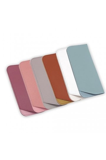 JEKUGOT Lot de 6 étuis à lunettes portables en cuir synthétique souple pour homme et femme, 7,1 x 17,2 cm, 6 couleurs, 6 coul