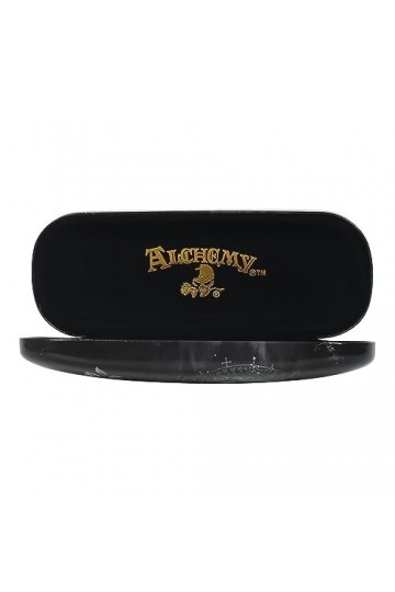 Alchemy Gothic Grimalkins Étui à lunettes en verre : coque rigide de protection avec illustration de chat noir mystique – Co