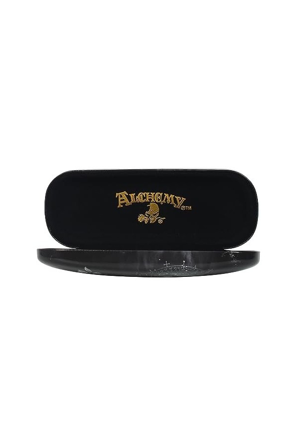 Alchemy Gothic Grimalkins Étui à lunettes en verre : coque rigide de protection avec illustration de chat noir mystique – Co