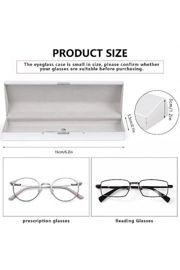Hifot étui Lunettes Aluminium, métal étui Rigide Lunettes Lecture pour Femme Homme