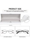 Hifot étui Lunettes Aluminium, métal étui Rigide Lunettes Lecture pour Femme Homme