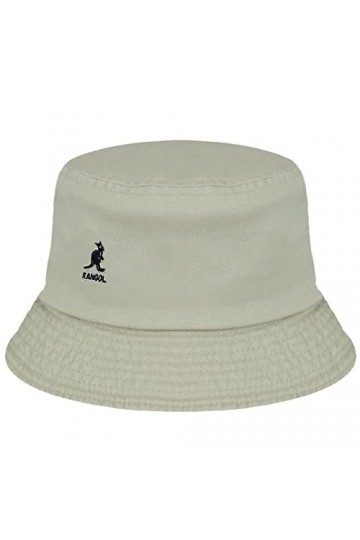 Kangol Washed Bucket Bob, Vert Kaki, Large Mixte