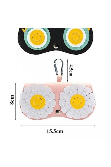 Vasemele 2 Pièces Étui à Lunettes Étui Lunettes Cuir Etuis Lunettes Souple Étui à Lunettes de Voyage Portable PU Cuir Lunette