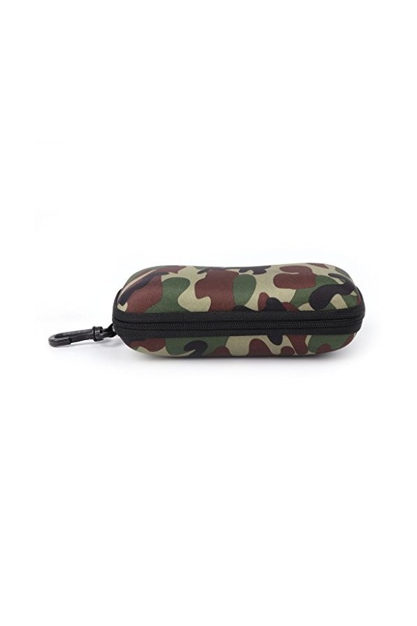 hetuioiyster boîte à Lunettes étui à Lunettes de Soleil Protecteur de Stockage Camouflage Fermeture éclair Unisexe conteneur 