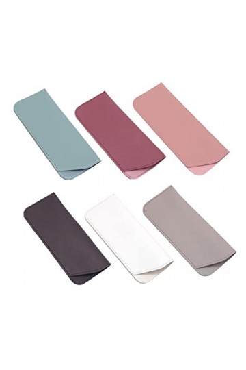 Wondsea 6 pièces Étuis à Lunettes Souples,étui à lunettes souple,Étui à Lunettes de Soleil Souple,Étui à Lunettes en Cuir Lun