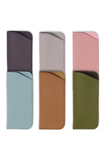 WEIPUER Lot de 6 étuis à lunettes de soleil en cuir souple pour homme et femme, multicolore, M