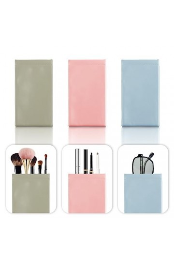 Bohrma Glasses Case 3pcs PU Leather Soft Glasses Case Housse de protection avec lunettes Nettoyage Chiffon Soft Glasses Case 