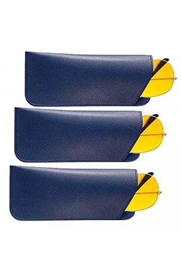 FIBOUND 3 Pièces Sac Souple de Lunettes Boitier, Étui Lunettes de Soleil, Voyage Lunettes Sac, Étui à Lunettes en Cuir, Etui 
