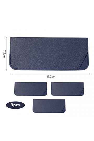 FIBOUND 3 Pièces Sac Souple de Lunettes Boitier, Étui Lunettes de Soleil, Voyage Lunettes Sac, Étui à Lunettes en Cuir, Etui 