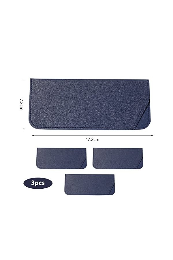 FIBOUND 3 Pièces Sac Souple de Lunettes Boitier, Étui Lunettes de Soleil, Voyage Lunettes Sac, Étui à Lunettes en Cuir, Etui 