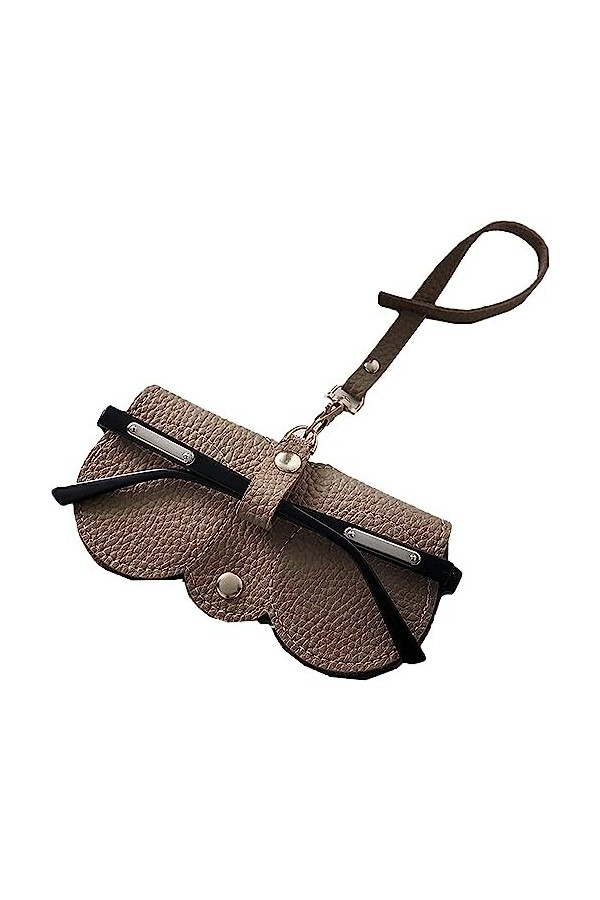 Sac de lunettes de soleil en cuir souple porte-étui à lunettes en cuir portable sac de lunettes de soleil de voyage ultra-min