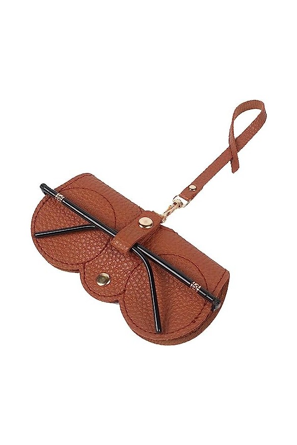 Sac de lunettes de soleil en cuir souple porte-étui à lunettes en cuir portable sac de lunettes de soleil de voyage ultra-min