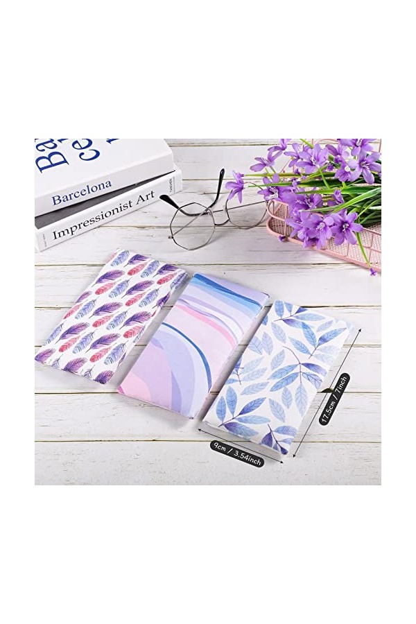 Fiada 3 Pcs Étui à Lunettes de Soleil en Cuir Sac à Lunettes Souple en PU 6,89 x 3,54 Pouces Boitier à Lunettes de Lecture Po