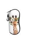 DJNGN Étui à lunettes imprimé girafe étui à lunettes étui rigide étui à lunettes avec clip