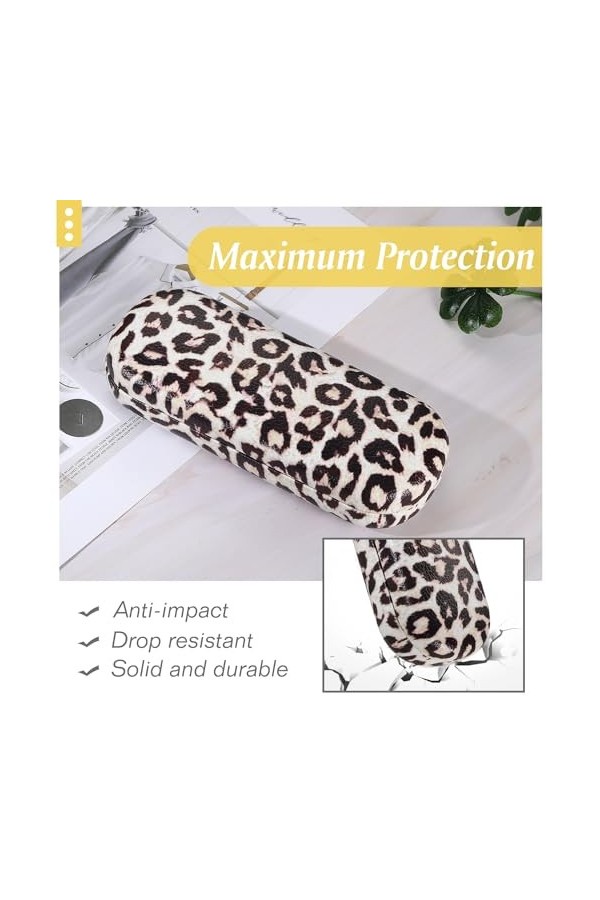 MoKo Étui à Lunettes Rigide, Boîte à Lunettes de Soleil en Cuir PU, Floral Étui à Lunettes Spectacles, Étui de Protection pou