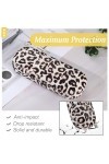 MoKo Étui à Lunettes Rigide, Boîte à Lunettes de Soleil en Cuir PU, Floral Étui à Lunettes Spectacles, Étui de Protection pou