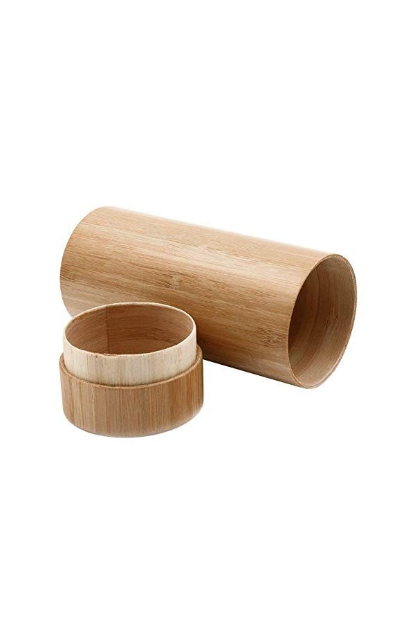 Mentin Boîte de Lunettes en Bambou à la Main en Bois Naturel Etui à Lunetttes pour Protection et Stockage