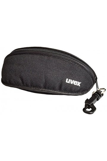 uvex Soft Case Étui à Lunettes - Protection Idéale Contre la Poussière et les Rayures - Pendentif Mousqueton Compris - Black 
