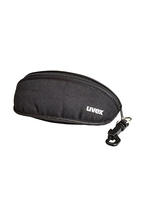 uvex Soft Case Étui à Lunettes - Protection Idéale Contre la Poussière et les Rayures - Pendentif Mousqueton Compris - Black 
