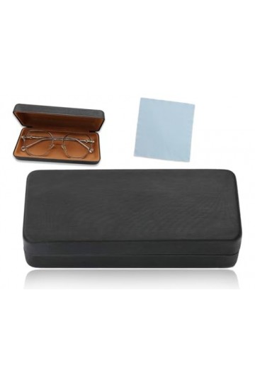 KAPSING Étui à Lunettes à Coque Rigide Grand Étui à Lunettes de Soleil avec Chiffons à Lunettes en Microfibre Étui à Lunettes