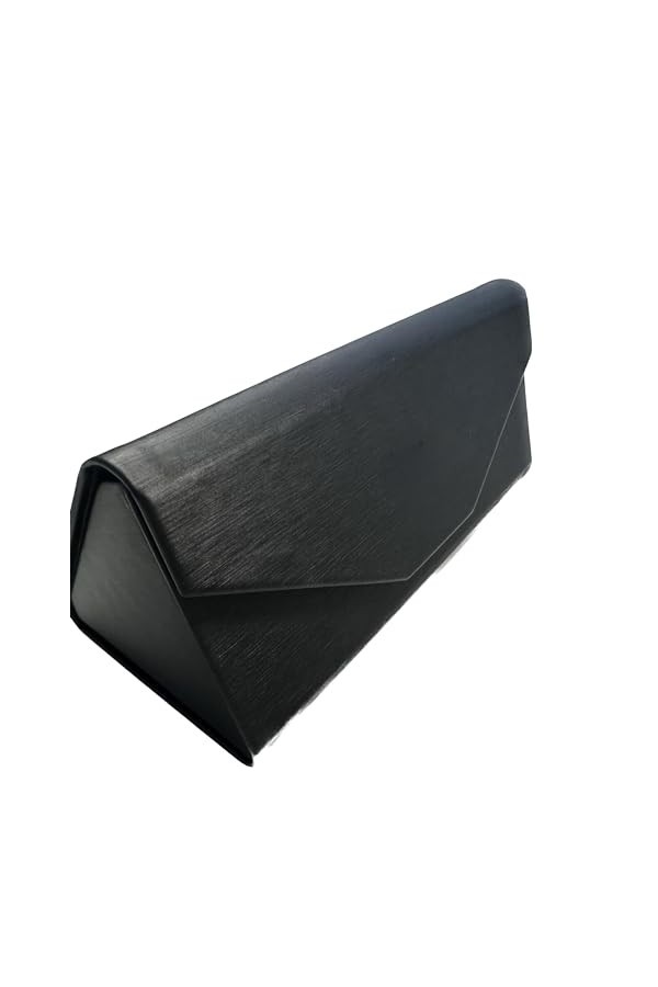 KGS Lot de 2 Étuis à Lunette Rigide Triangulaire Pliable Noir – Fermeture magnétique - Étuis unisexe design