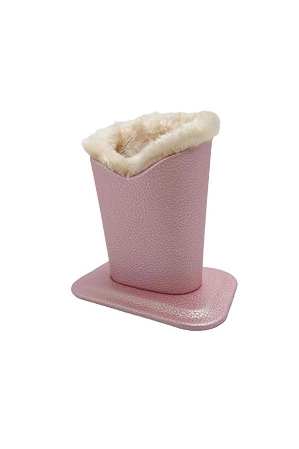 chiwanji Porte-Lunettes Doublé Peluche PU Étuis à lunettes Anti-Rayures pour Bureau/Maison /, Rose