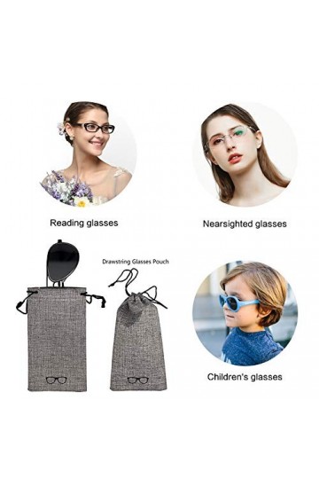 Étui à Lunettes Femme, Étui à Lunettes Mignon Étui à Lunettes Gris pour Femme, Fille, Garçon, Homme avec étui à Lunettes, Chi