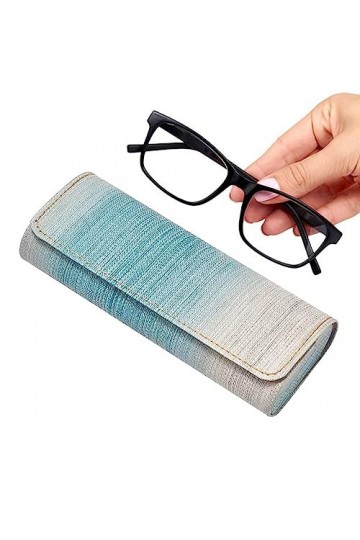 LINGJIONG Étui à lunettes pour femme avec couleur - Organisateur lunettes soleil en PU - Portable - Organisateur lunettes sol