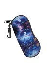 MOLIAE Étui à lunettes unisexe avec motif ciel étoilé, océan, dauphin, étui de protection pour lunettes, lunettes de soleil, 