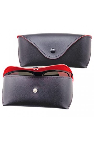 FORYNXHWIN Étui à Lunettes Cuir, 2 Pièces Étui à Lunettes de Soleil en Cuir PU, Étui à Lunettes Portable pour Lunettes de Sol