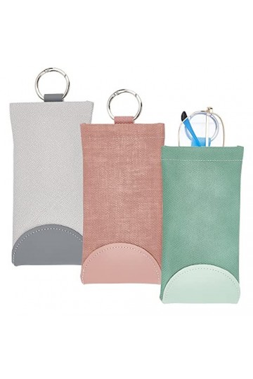 AHANDMAKER Étui à Lunettes Unisexe Résistant à la Pression Portable Simple Sac de Rangement Portable Fermeture Automatique Lu