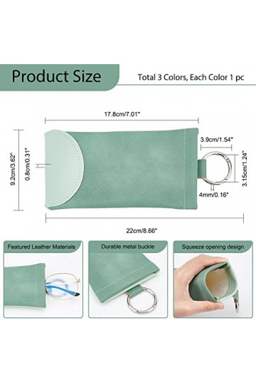 AHANDMAKER Étui à Lunettes Unisexe Résistant à la Pression Portable Simple Sac de Rangement Portable Fermeture Automatique Lu