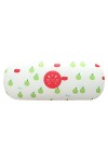 Oyfel Boite Etui a Lunettes Clair Blanc Couleur Claire Fleur Fruit Pastèque pour Femme Homme Enfant 1 Pcs