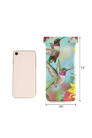 linomo Étui de rangement en cuir microfibre pour lunettes de soleil Motif fleurs