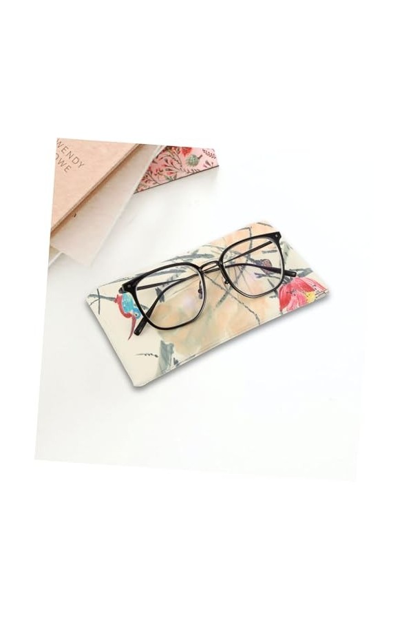 COHEALI Étui À Lunettes Sac De Rangement Pour Lunettes Étui Extérieur Étuis À Lunettes En Cuir Pu Couverture De Support De Lu