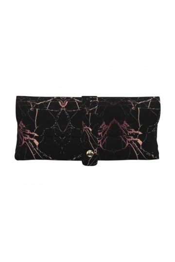 KIROJA Étui à lunettes en cuir avec motif empreintes de pattes de chien - Anti-rayures, Marbre or rose noir., taille unique