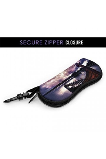 Étui à lunettes avec fermeture éclair Vikings - Léger et portable - Pour le sport