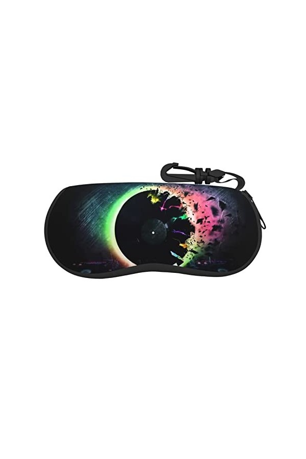 EVANEM Étui à lunettes souple en néoprène léger avec fermeture éclair et clip pour méduses colorées, Airplane Art, taille uni