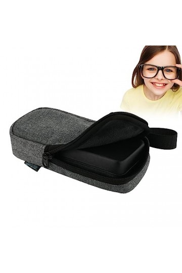 Eayoly Étui à lunettes rigide - Porte-lunettes Pochette pour lunettes de soleil - Étui de protection en verre avec sac de ran