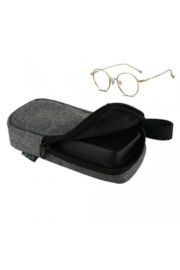 Étui à lunettes rigide - Porte-lunettes Étui de voyage pour lunettes de soleil - Étui de protection en verre avec sac de rang