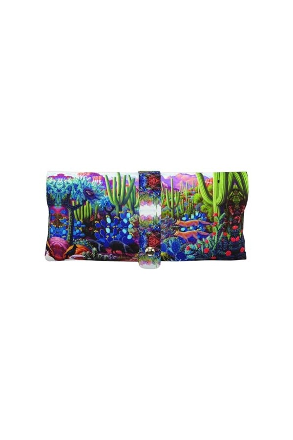 KIROJA Étui à lunettes en cuir avec motif drapeau Statue de la Liberté, étui à lunettes de soleil portable et tendance anti-r