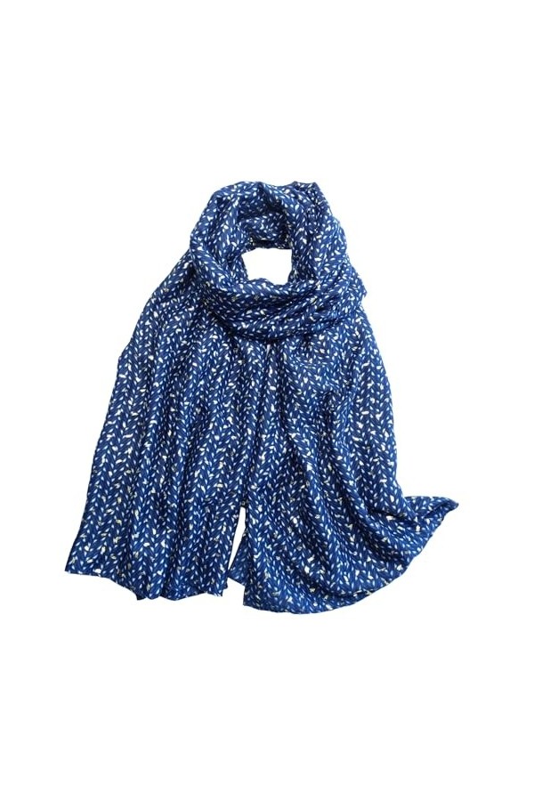 ittu Foulard Femme en viscose, Echarpe Bleu Marine, Jaune Moutarde, Rouge, Noir, vert, Idée cadeau anniversaire, saint valent