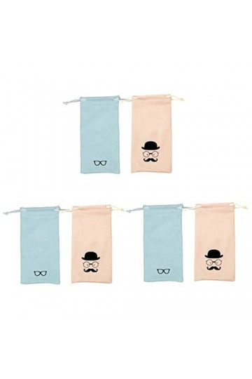 Lurrose 6 Pièces Sac à Lunettes Pochette Pour Étui à Étui Souple Pour Lunettes De Soleil Manchon De Lunettes De Soleil Lunett