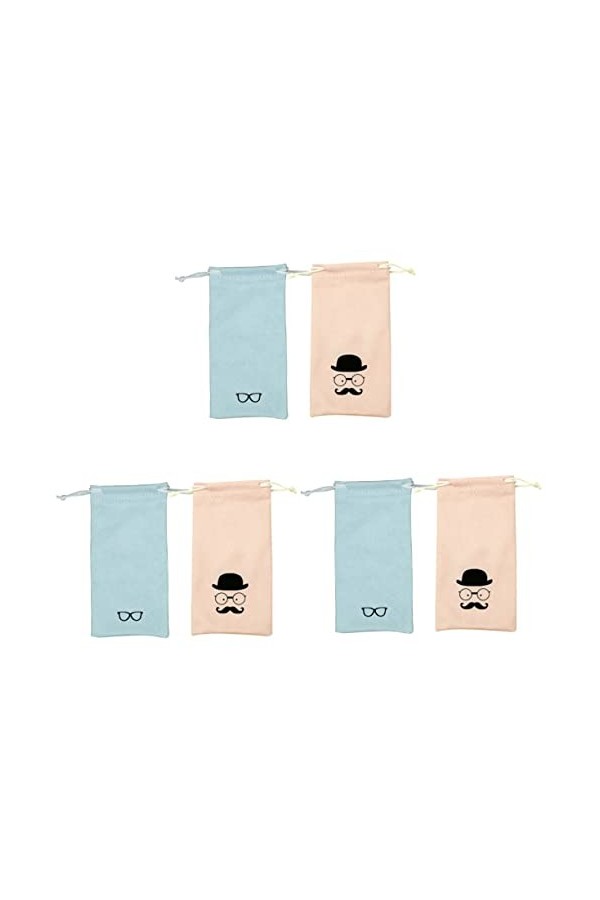 Lurrose 6 Pièces Sac à Lunettes Pochette Pour Étui à Étui Souple Pour Lunettes De Soleil Manchon De Lunettes De Soleil Lunett